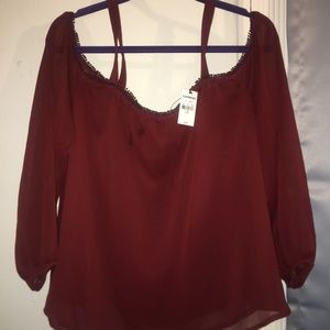 Dark Red Express Blouse